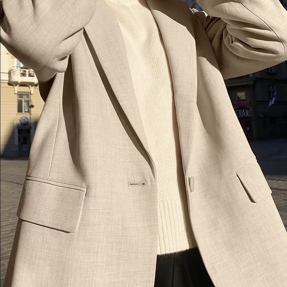 ♥️SOLD♥️Wilfred Nostalgia Blazer - Heather Oat Beige - size xxs - Picture 1 of 3